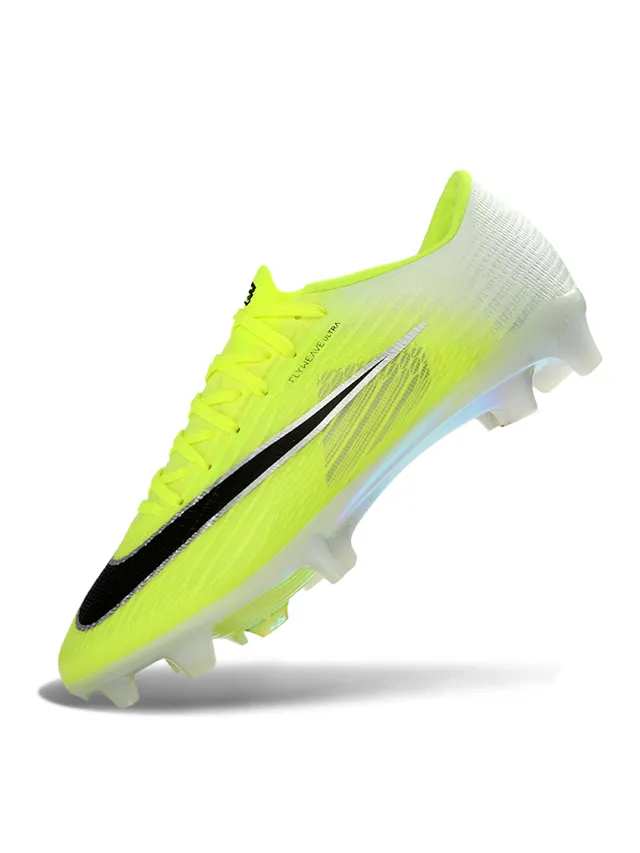 Nike Jaune Blanc Flyweave Haut Translucent Iridescent Outsole Firm-Ground Chaussures de Football 3