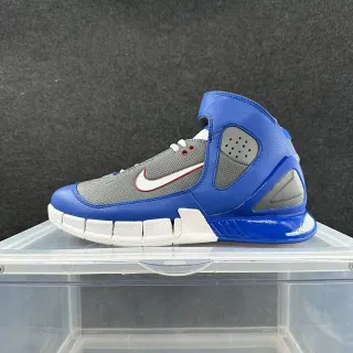 Nike Zoom Hyperfuse नीला ग्रे सफेद बास्केटबॉल जूते