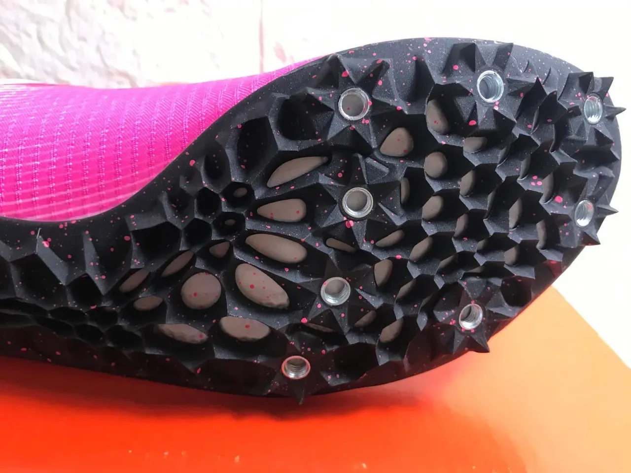 Nike Zoom Victory Track Spike White Pink Black Running Shoes 8