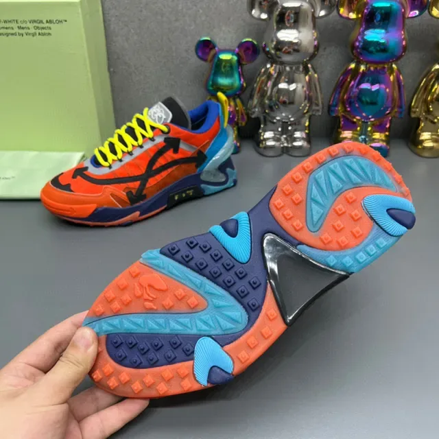 Off-White Arrow Runner 亮橙色 蓝色 黄色 厚底运动鞋 2