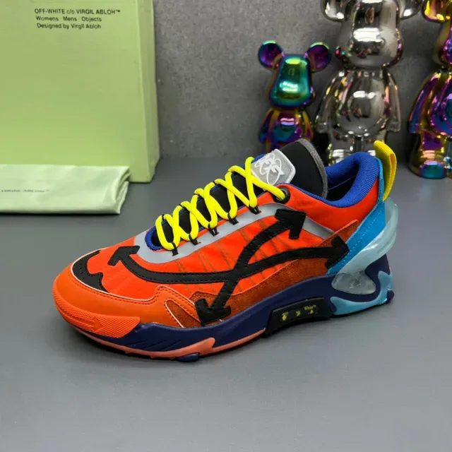 Off-White Arrow Runner 亮橙色 蓝色 黄色 厚底运动鞋 5