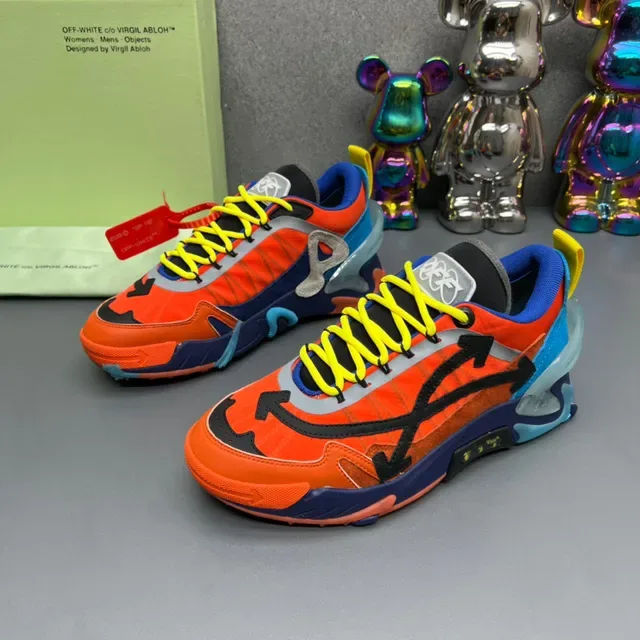 Off-White Arrow Runner 亮橙色 蓝色 黄色 厚底运动鞋 8