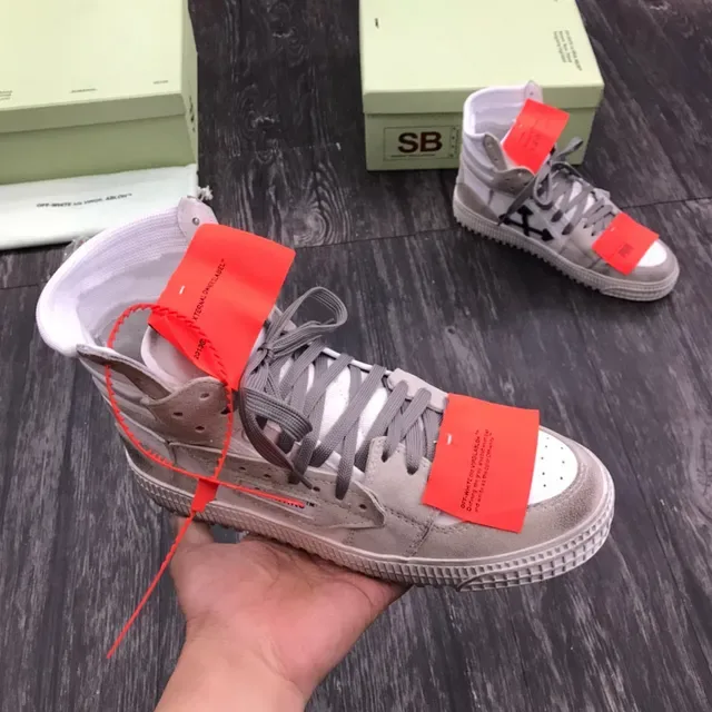 Off-White Beige High-Top Sole Chunky Sneakers 7