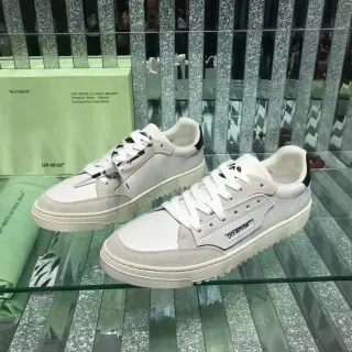 Off-White Beige Low-Top Suede-and-Leather Panelled Lifestyle Sneakers