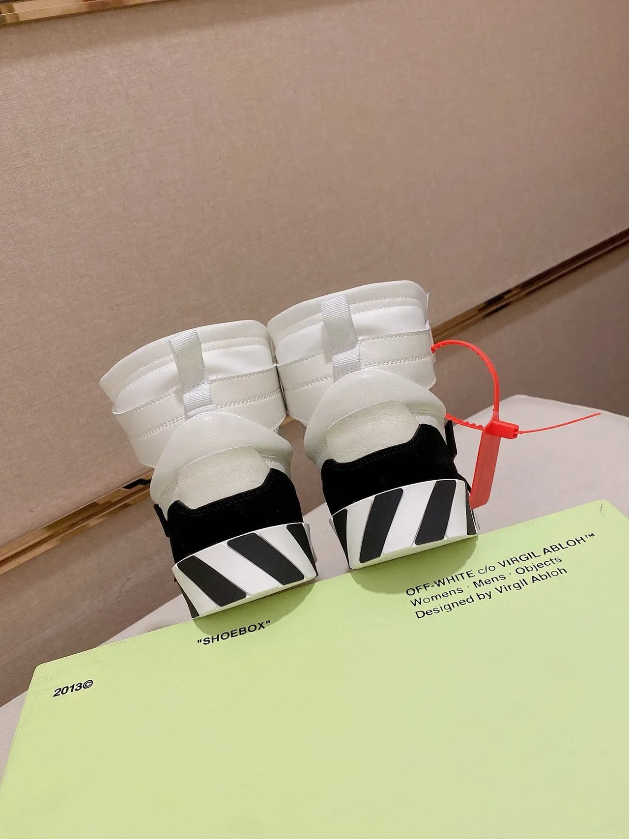 Off-White Black High-Top Industrial Strap Lifestyle Sneakers 3