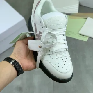 Off-White Pink Low-Top Perforated Toe Lifestyle Sneakers