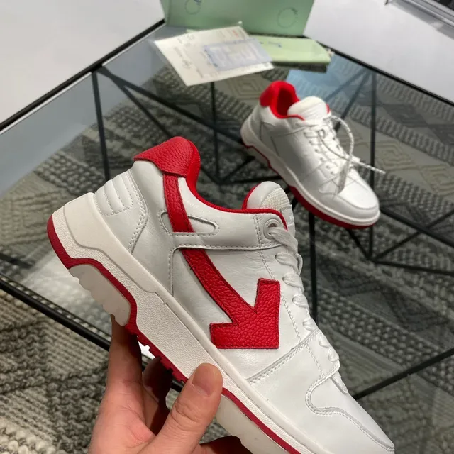 Off-White Cuero Rojo Superior Arrow Logo Zapatillas Lifestyle 2