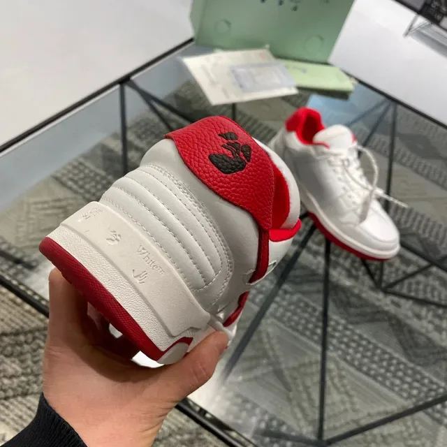 Off-White Cuero Rojo Superior Arrow Logo Zapatillas Lifestyle 3