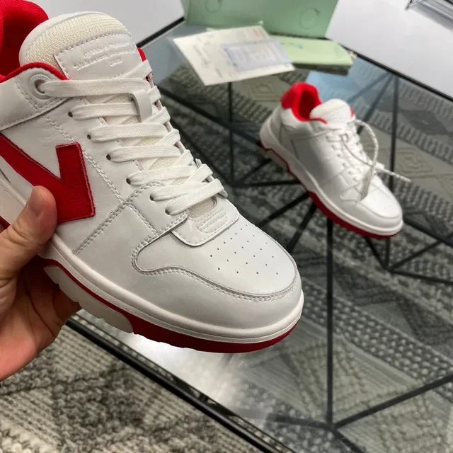 Off-White Cuero Rojo Superior Arrow Logo Zapatillas Lifestyle 5