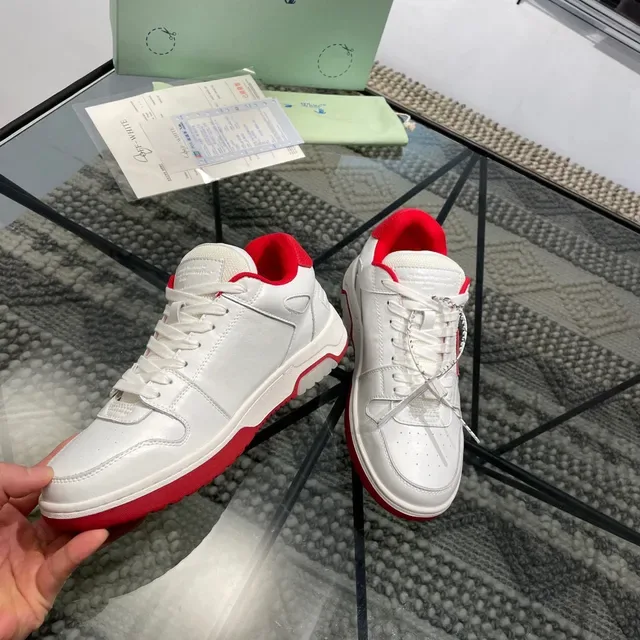 Off-White Cuero Rojo Superior Arrow Logo Zapatillas Lifestyle 6