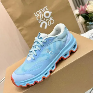 On Blue Red Light Gradient Mesh Upper Sculpted CloudTec Midsole Lifestyle Sneakers