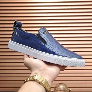Philipp Plein क्रॉक-एम्बॉस्ड नीला स्लिप-ऑन लोफर