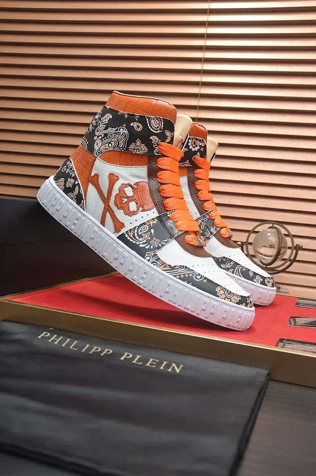 Philipp Plein हाई टॉप पैस्ले खोपड़ी लाइफस्टाइल स्नीकर 4