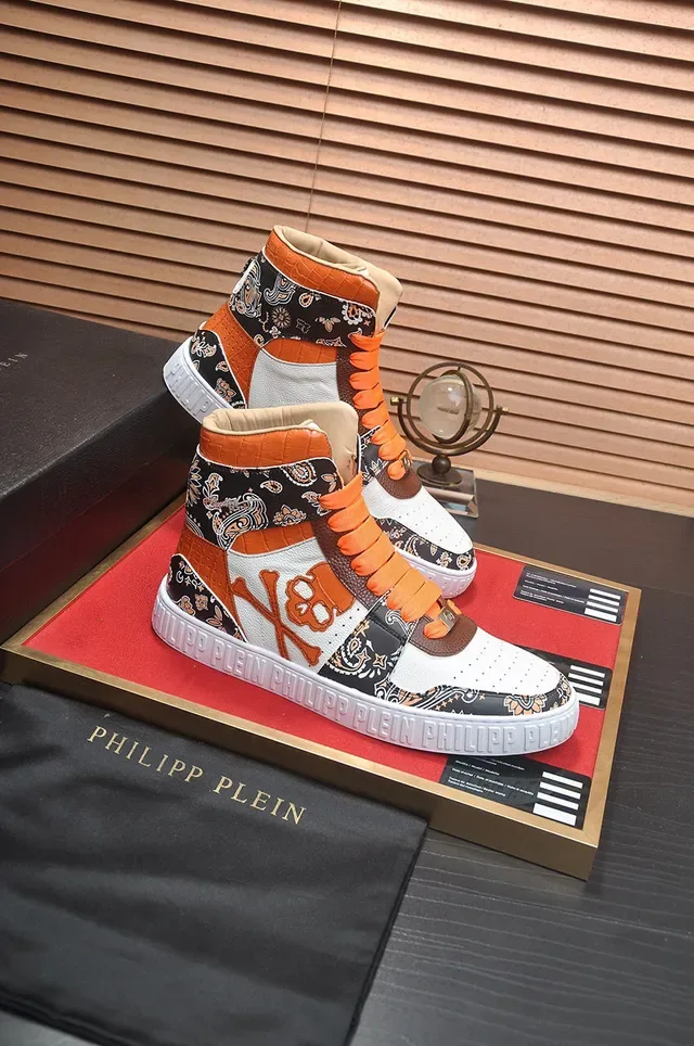 Philipp Plein हाई टॉप पैस्ले खोपड़ी लाइफस्टाइल स्नीकर 6