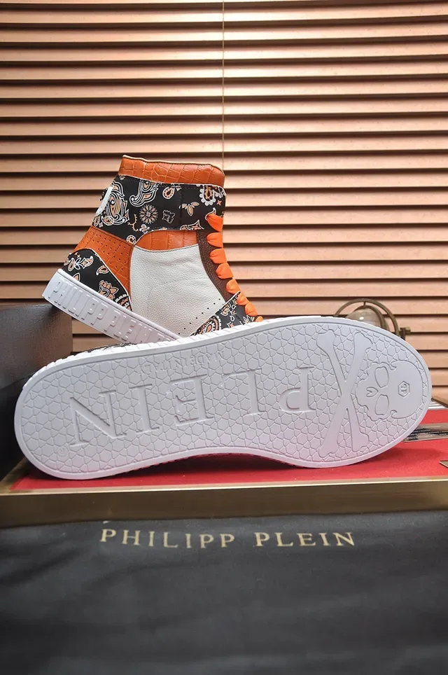 Philipp Plein हाई टॉप पैस्ले खोपड़ी लाइफस्टाइल स्नीकर 7