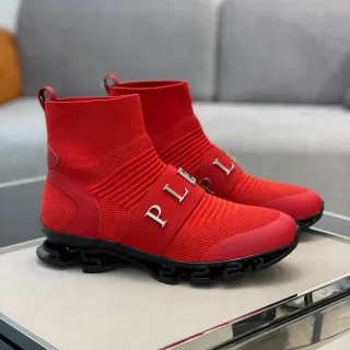 Philipp Plein I.O. No°005 Red Sock-Fit Lifestyle Sneakers