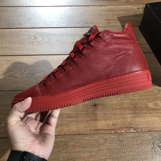 Philipp Plein Red Monochrome Leather Crisscross Lacing Lifestyle Sneakers 4