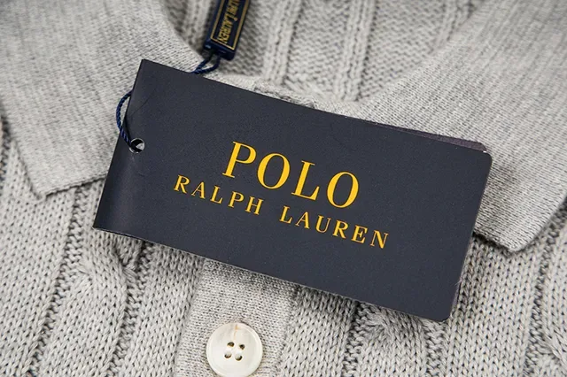 Polo Ralph Lauren Beige Navy Cable-Knit Sleeveless Polo Shirt 17