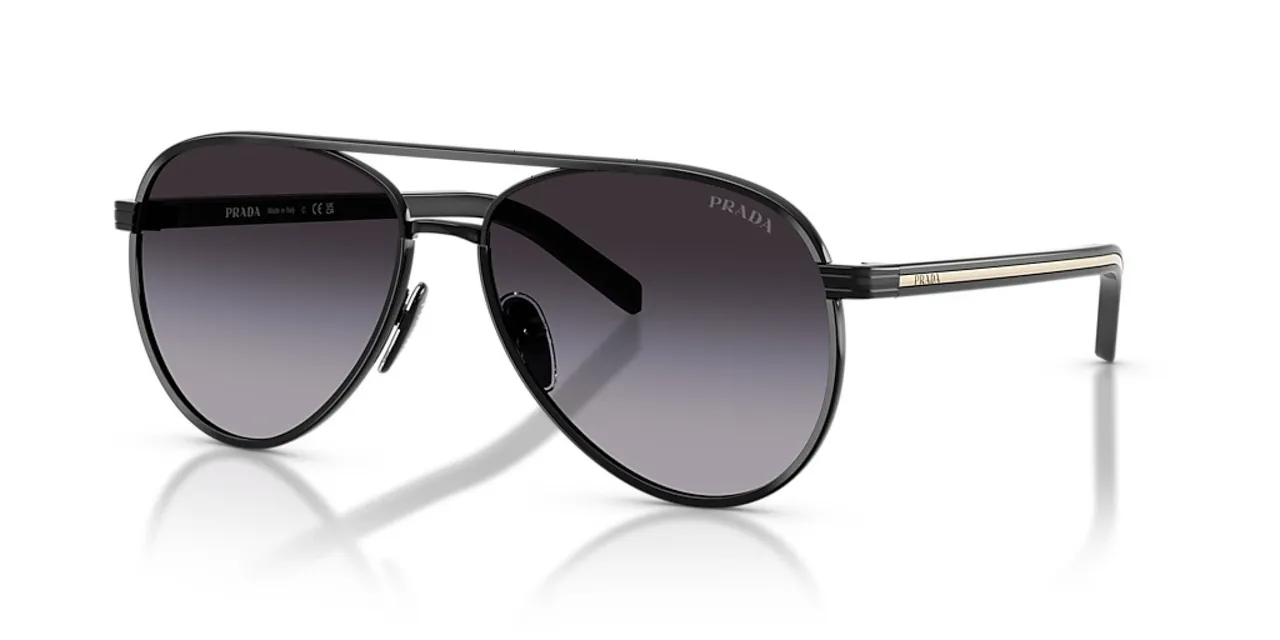Prada এভিয়েটর গোলাপী সোনা ডিগ্রেড লেন্স সানগ্লাস 6