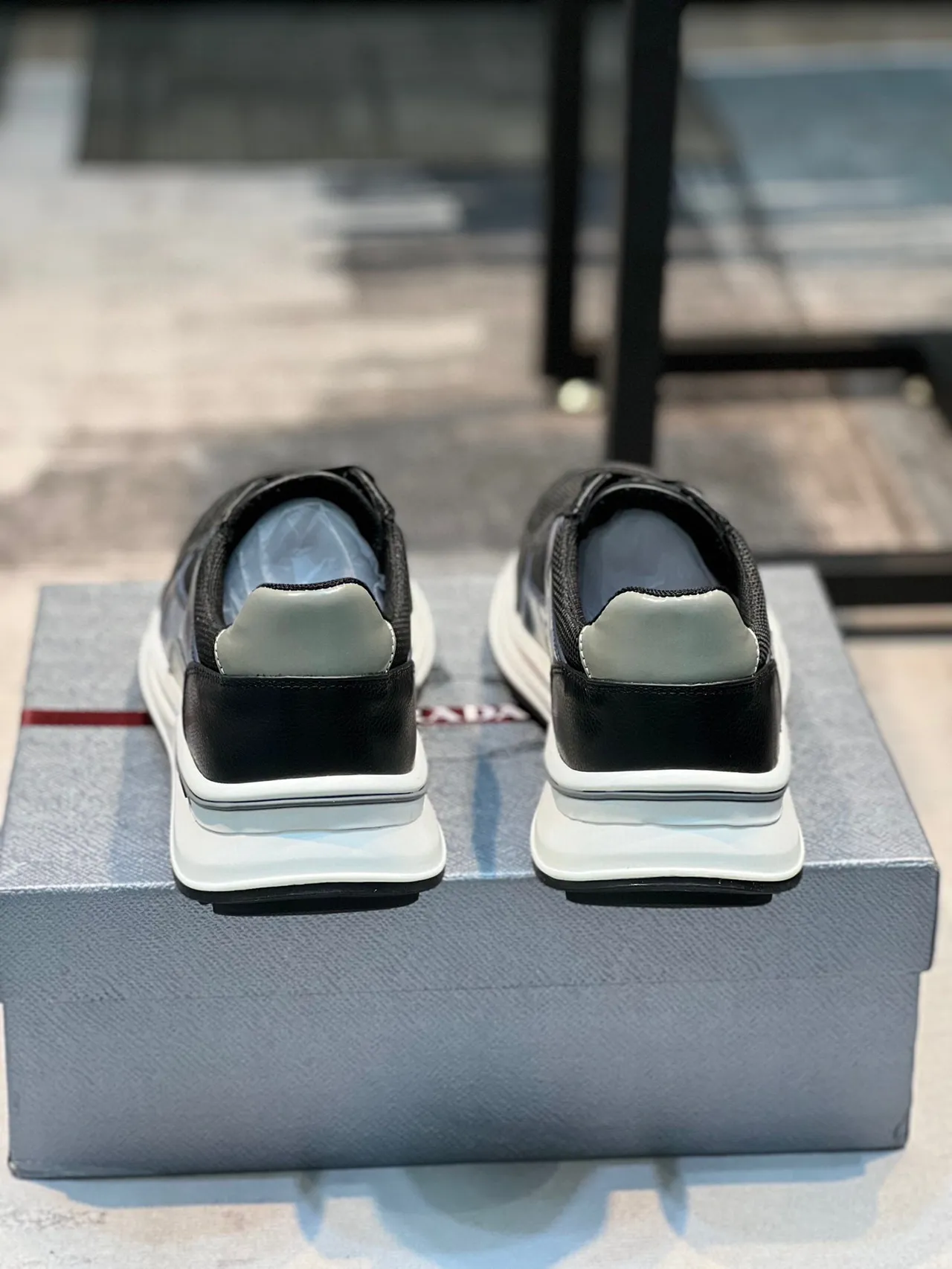 Prada Cloudbust Black Navy Silver Lifestyle Sneakers 3