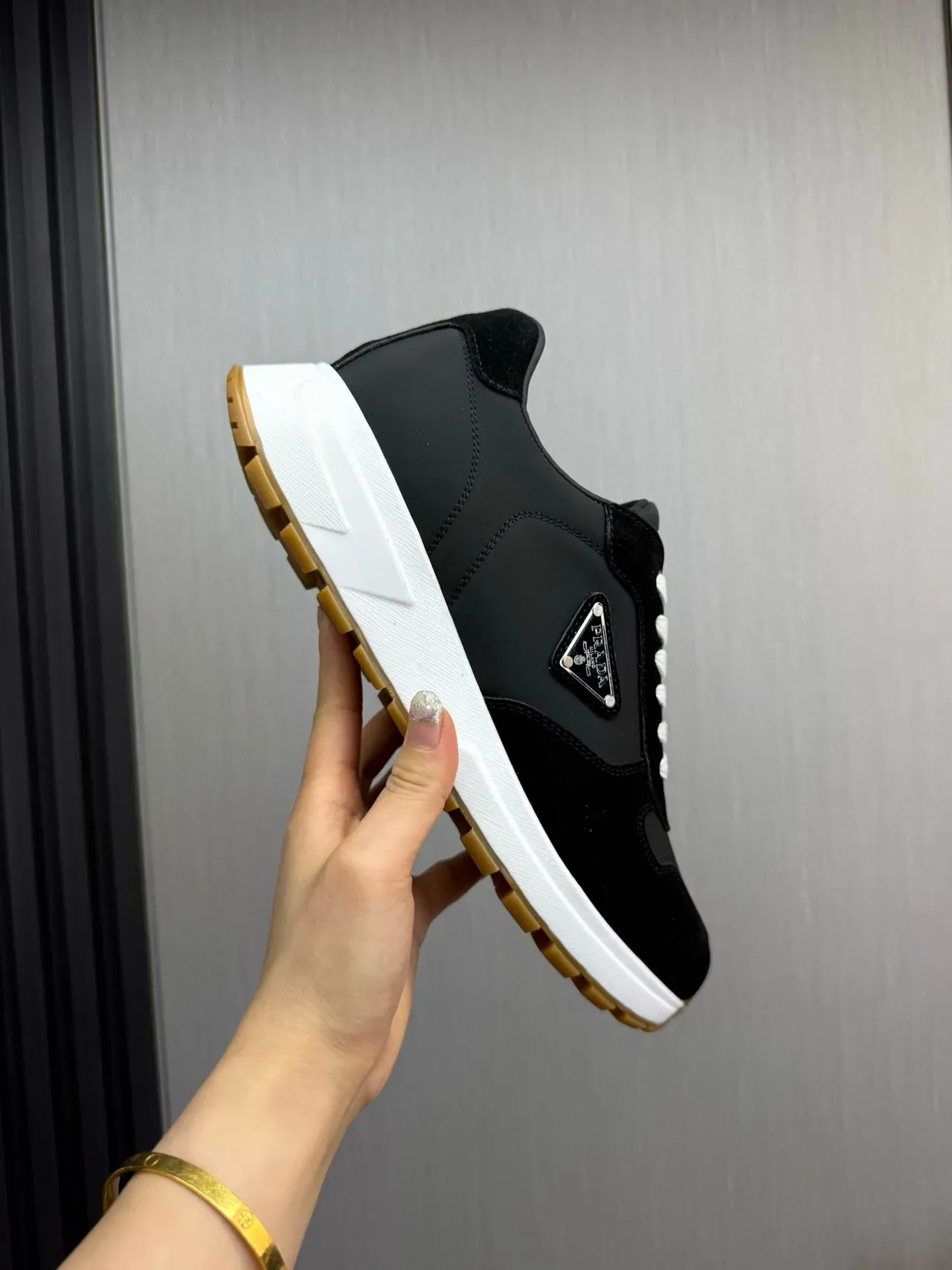 Prada Cloudbust Black Suede and Leather Lifestyle Sneakers 7