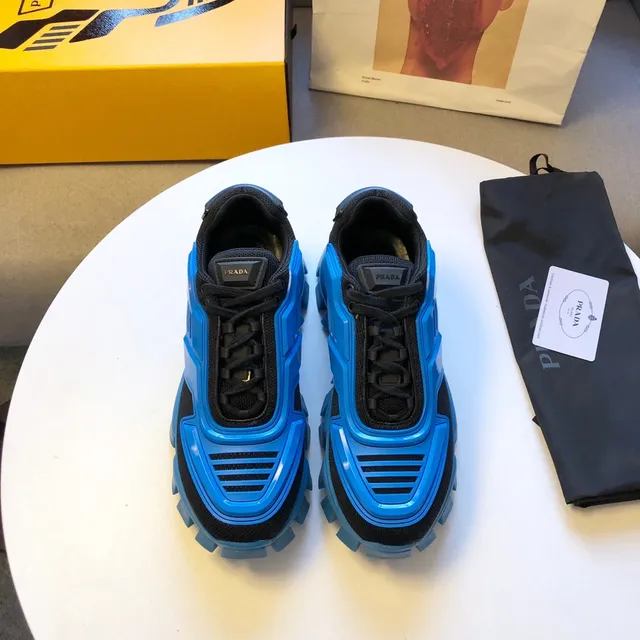 Prada Cloudbust Blue and Black Chunky Sneakers 4