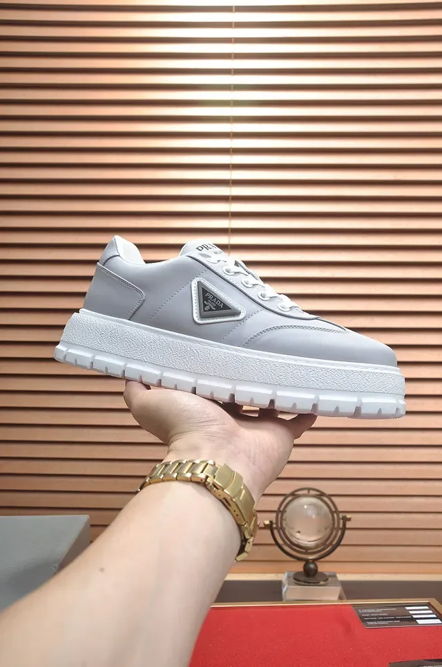 Prada Cloudbust Gray and White Lifestyle Sneakers 2