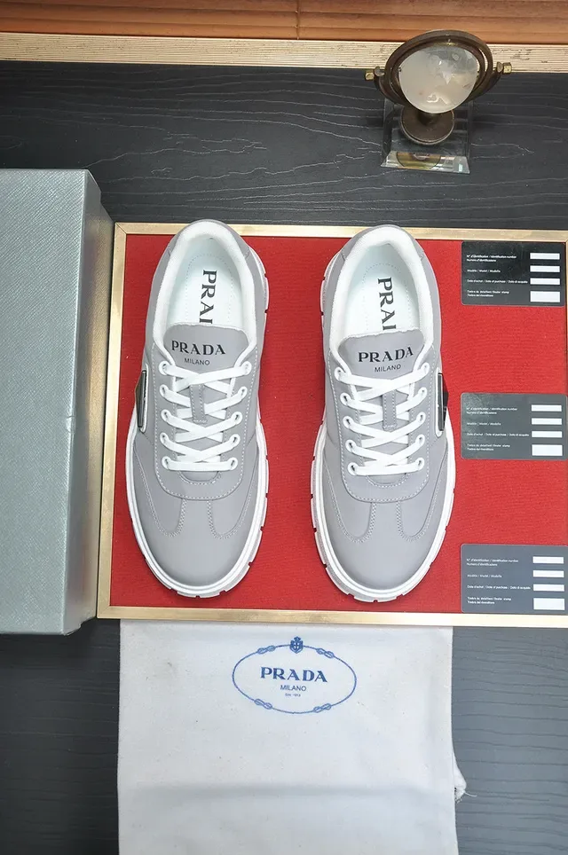 Prada Cloudbust Gray and White Lifestyle Sneakers 3