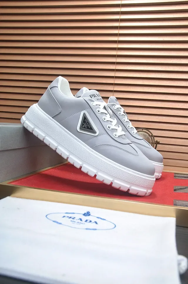 Prada Cloudbust Gray and White Lifestyle Sneakers 4