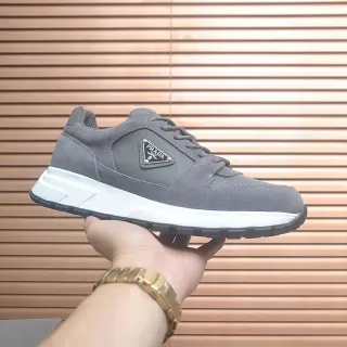 Prada Cloudbust Gray Suede and Leather Lifestyle Sneakers