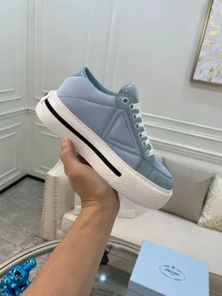 Prada Cloudbust Light Blue Platform Lifestyle Sneakers 8