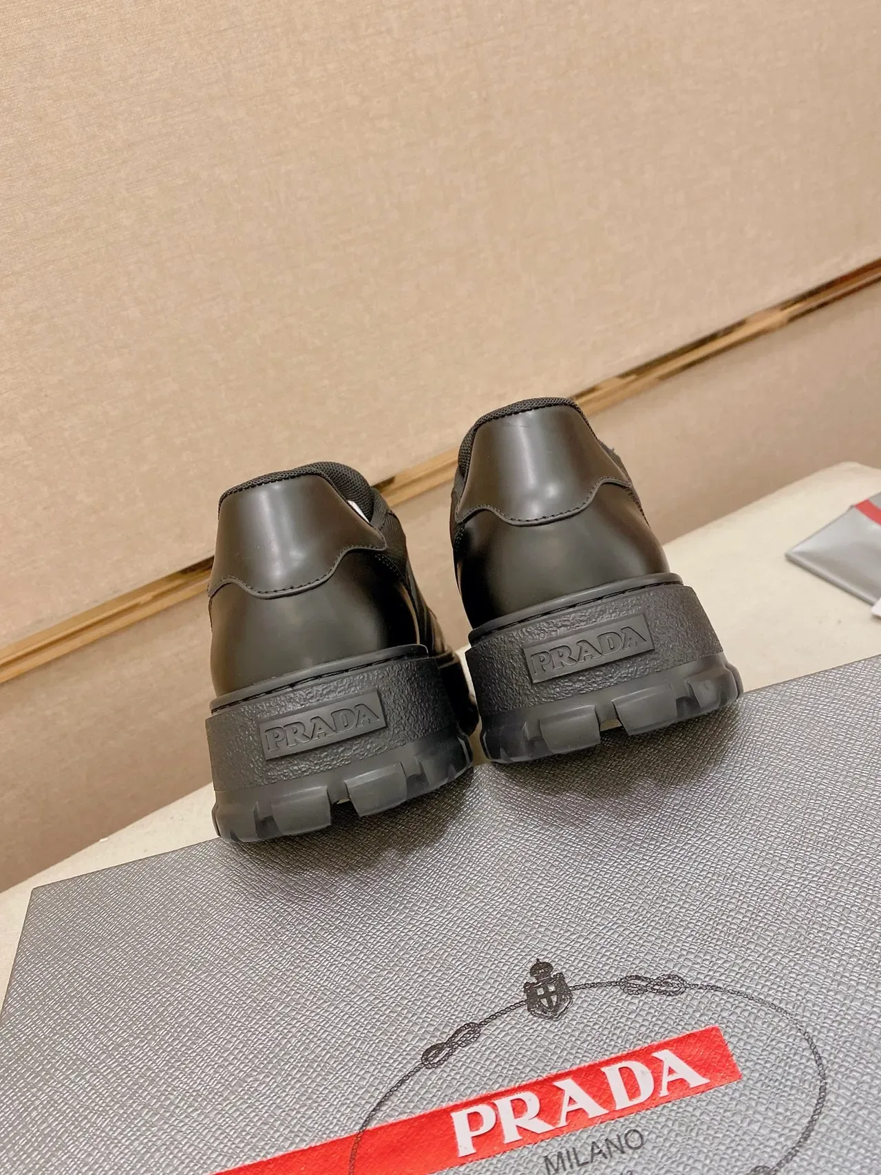 Prada Cloudbust Monochrome Black Chunky Sneakers 4