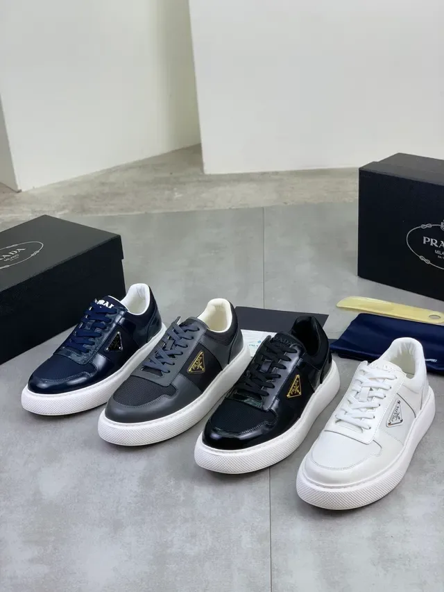 Prada Cloudbust নেভি সাদা নীল মিক্সড ম্যাটেরিয়াল উপর প্ল্যাটফর্ম সোল লাইফস্টাইল স্নিকার 2