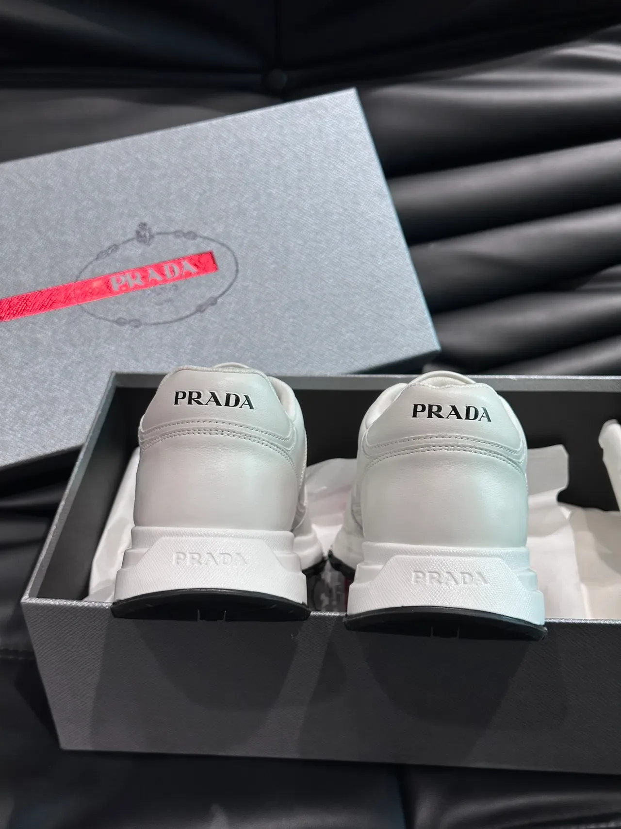 Prada Cloudbust Off-White Leather Lifestyle Sneakers 3