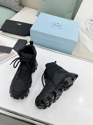 Prada Cloudbust Thunder Bottes chunky à la cheville noires 4