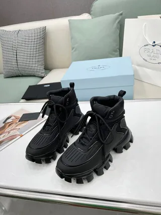 Prada Cloudbust Thunder Bottes chunky à la cheville noires 6