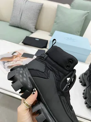 Prada Cloudbust Thunder Bottes chunky à la cheville noires 8