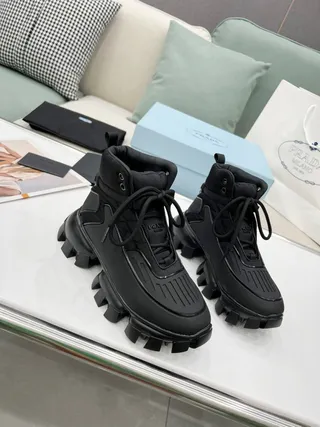 Prada Cloudbust Thunder Bottes chunky à la cheville noires 9