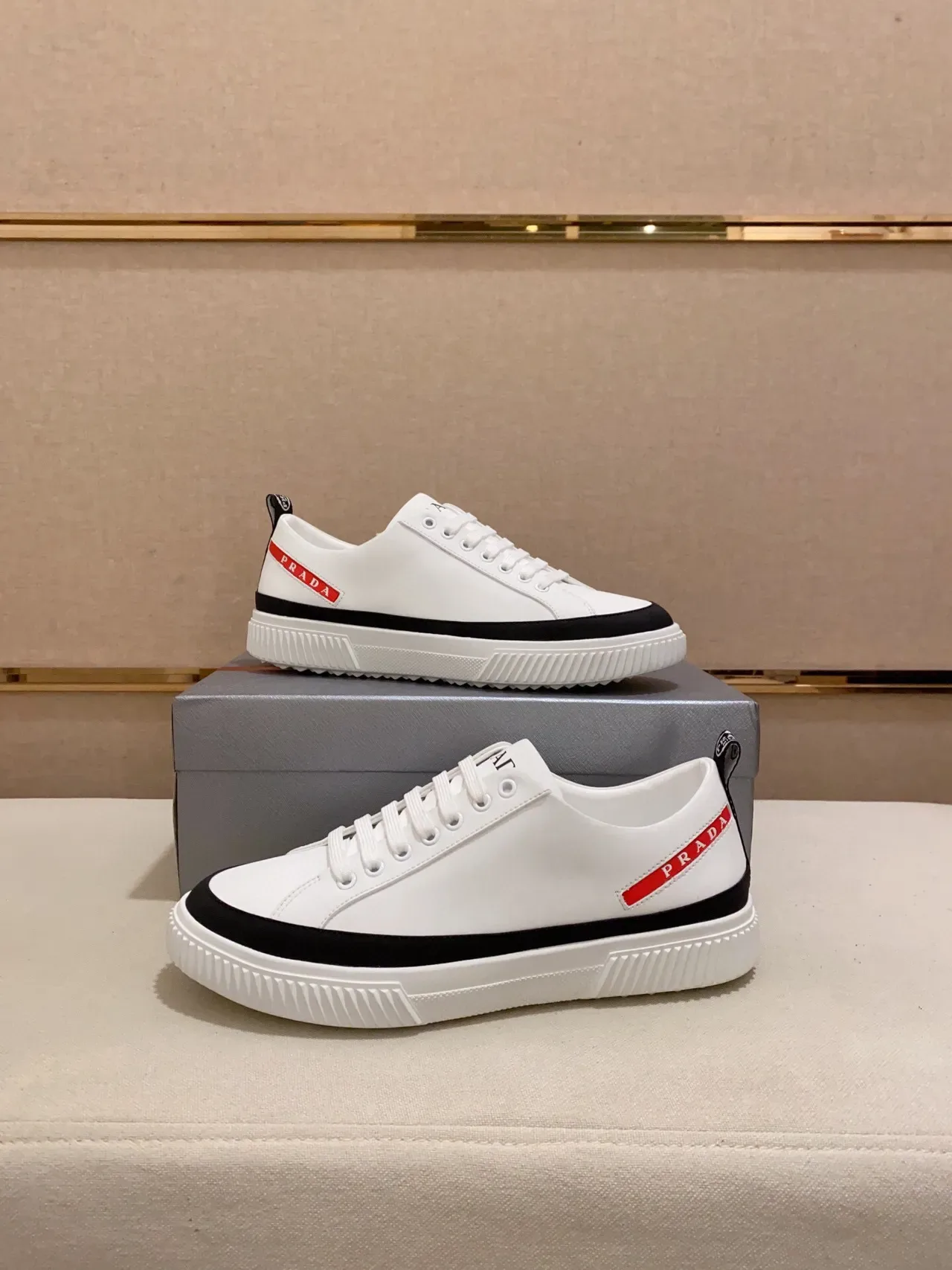 Prada Cloudbust White and Black Lifestyle Sneakers 7