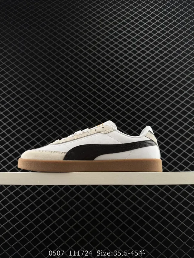 Puma Club II Era White Black Gum Lifestyle Sneakers 6