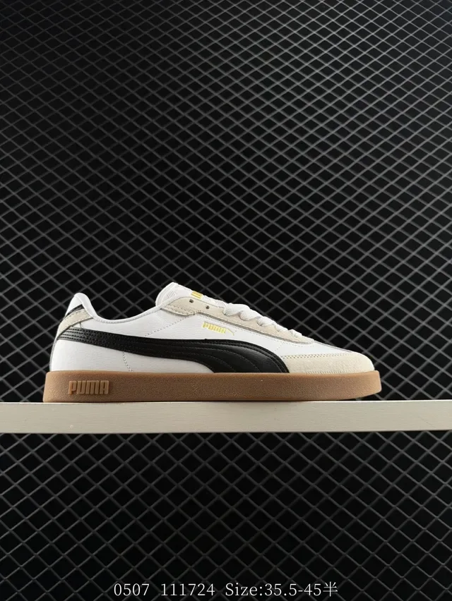 Puma Club II Era White Black Gum Lifestyle Sneakers 7