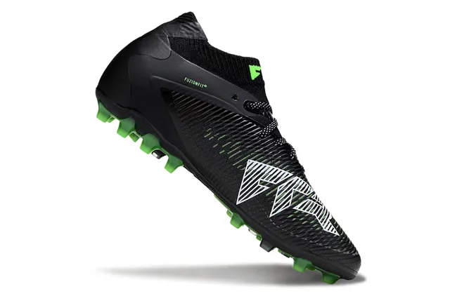 Puma Future Z Negro Verde Cuello de Calcetín Tejido Ribeteado Superior Sintético Firm-Ground Zapatos de Fútbol 2