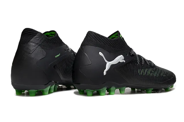 Puma Future Z Negro Verde Cuello de Calcetín Tejido Ribeteado Superior Sintético Firm-Ground Zapatos de Fútbol 5