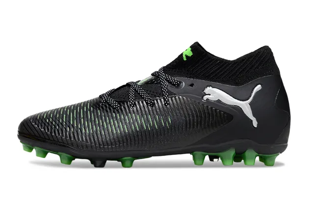 Puma Future Z Negro Verde Cuello de Calcetín Tejido Ribeteado Superior Sintético Firm-Ground Zapatos de Fútbol 7