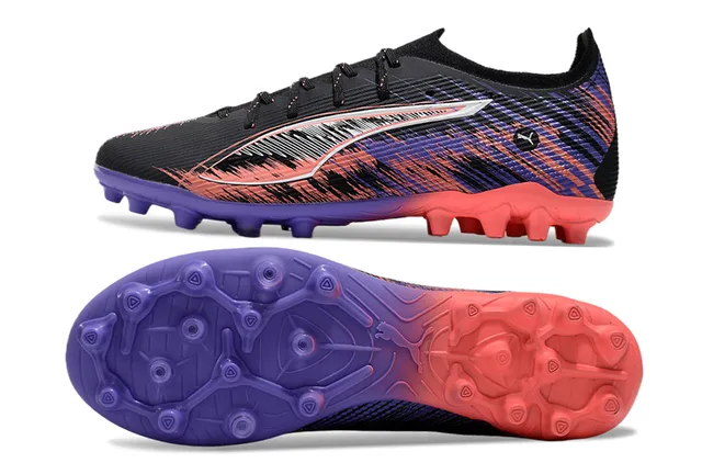 Puma Future Z Noir Multicolore Coupe basse Lacets Tige texturée synthétique Terrain ferme Chaussures de football 6