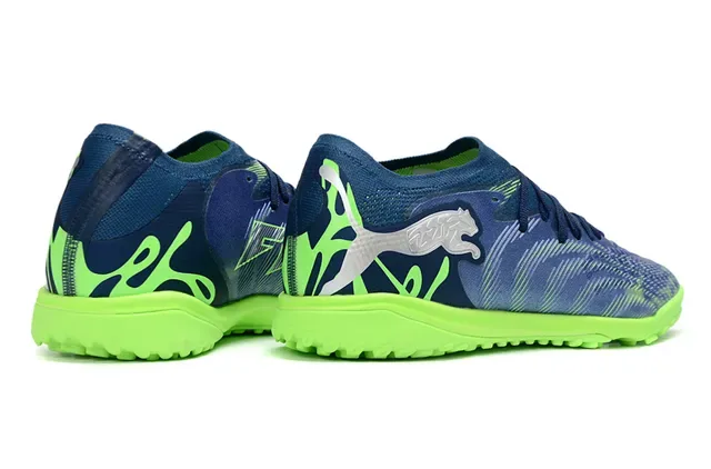 Puma Future Z Vert Marine Tissu Supérieur Lacets Asymétriques Chaussures de Football Turf 5