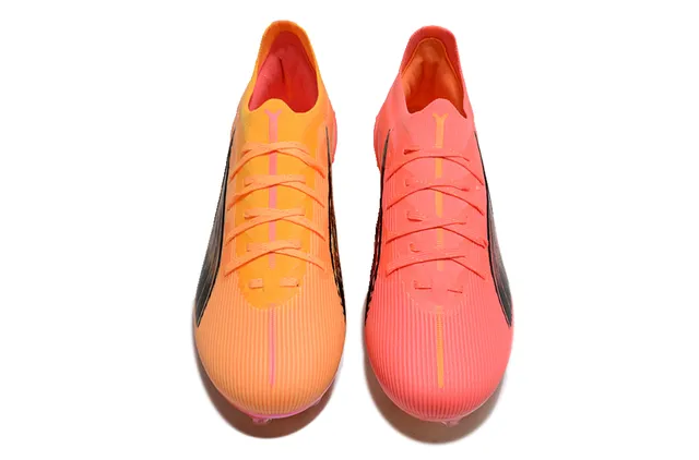 Puma Future Z কমলা গোলাপী লো-কাট মোল্ডেড-স্টাড টেক্সচার্ড সিন্থেটিক উপর ফার্ম-গ্রাউন্ড সকার শু 2