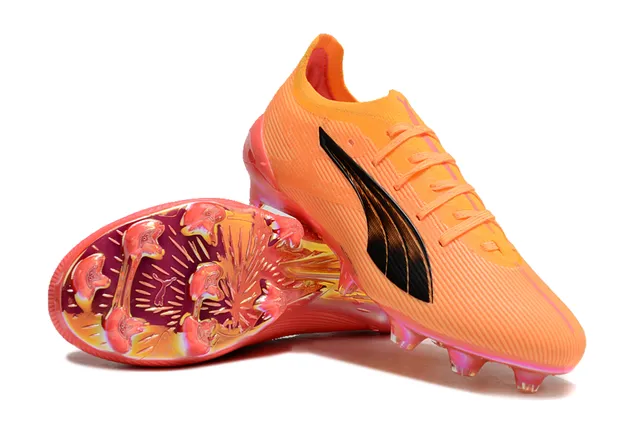 Puma Future Z কমলা গোলাপী লো-কাট মোল্ডেড-স্টাড টেক্সচার্ড সিন্থেটিক উপর ফার্ম-গ্রাউন্ড সকার শু 5