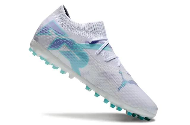 Puma Future Z 白紫色针织鞋面 扎染图案 草地足球鞋 2