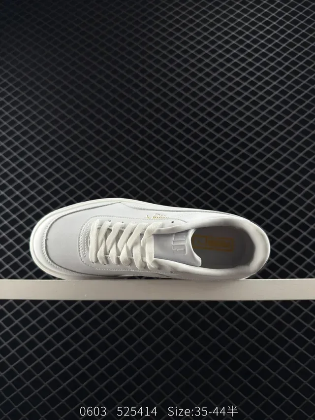 Puma Jogger OG Retro Classic White Gold Logo Lifestyle Sneakers 3